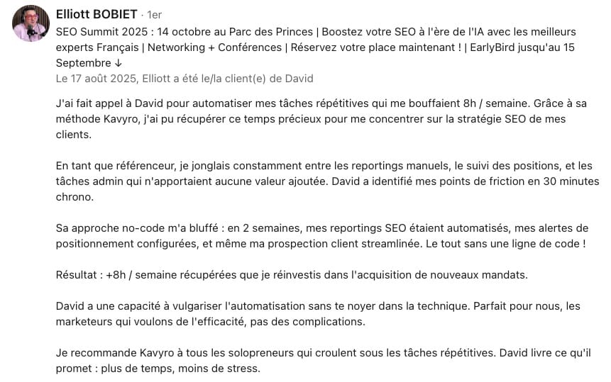 Témoignage client CapsuleWeb